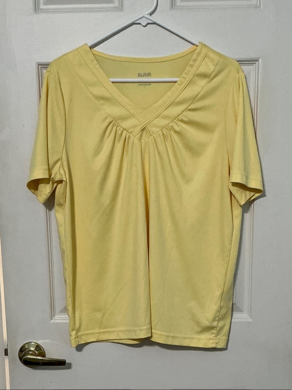 Blair Light Yellow V-Neck Short Sleeve Tee